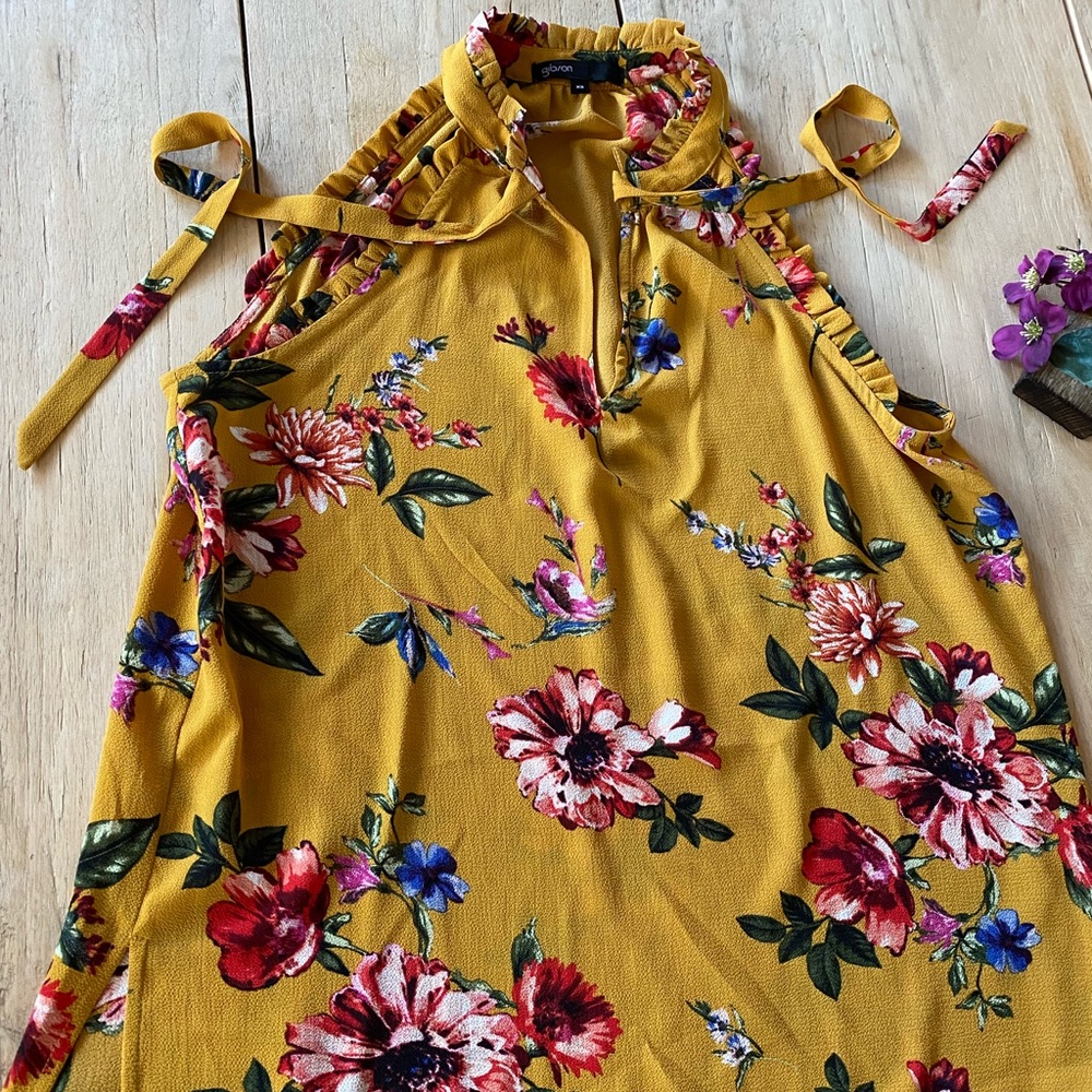 Beautiful top. Sleeveless never worn.
